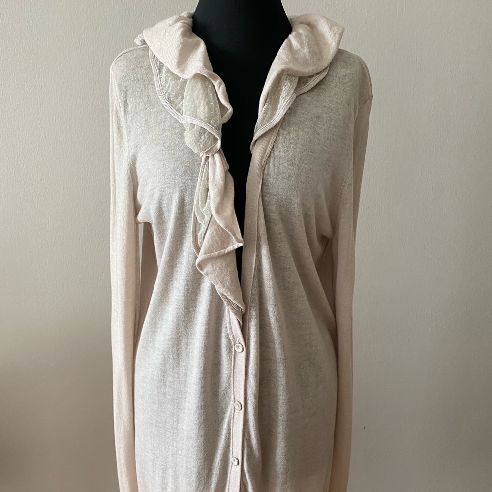 🔥last call!EUC authentic Valentino silk/lambswool cardigan. Size 12